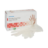 McKesson Exam Glove Medium NonSterile Vinyl Standard Cuff Length Smooth Clear Not Rated (832682_CS) 1500/CS