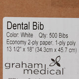 graham medical® Dental Bib 13-1/2 W X 18 L Inch White NonSterile (853587_CS) 500/CS