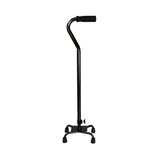 McKesson Small Base Quad Cane Steel 30 to 39 Inch Height Black (1065220_EA) 1/EA