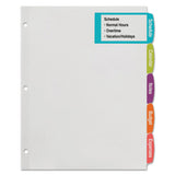Avery® Big Tab Printable Large White Label Tab Dividers, 5-Tab, 11 x 8.5, White, 20 Sets (AVE14440) Box of 20