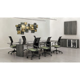 Mayline Medina Conference Table Top, Half-Section, 72 x 48, Gray Steel (MLNMNMT72STLGS) Each