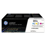 HP HP 201X, (CF253X-M) 3-Pack High-Yield Cyan/Magenta/Yellow Original LaserJet Toner Cartridges (HEWCF253XM) Pack of 3