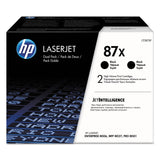 HP HP 87X, (CF287X-D) 2-Pack High-Yield Black Original LaserJet Toner Cartridges (HEWCF287XD) Pack of 2