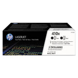 HP HP 410X, (CF410X-D) 2-Pack High-Yield Black Original LaserJet Toner Cartridges (HEWCF410XD) Pack of 2