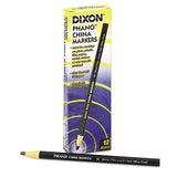 Dixon® China Marker, Black, Thin Lead, Dozen (DIX00081) Case of 12