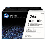 HP HP 26X, (CF226X-D) 2-Pack High-Yield Black Original LaserJet Toner Cartridges (HEWCF226XD) Pack of 2