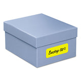 Avery® High-Vis Removable Laser/Inkjet ID Labels w/ Sure Feed, 1 x 2.63, Neon, 360/PK (AVE6479) Pack of 360