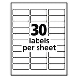 Avery® Repositionable Address Labels w/SureFeed, Laser, 1 x 2.63, White, 3000/Box (AVE55160) Box of 3000