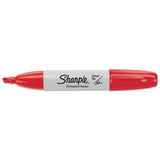 Sharpie® Chisel Tip Permanent Marker, Medium Chisel Tip, Red, Dozen (SAN38202) 1 Dozen