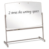 Quartet® Total Erase Reversible Mobile Presentation Easel, Large, 72 x 48, White Surface, Neutral/Beige Steel Frame (QRT3640TE) Each