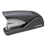 Universal® Deluxe Power Assist Flat-Clinch Full Strip Stapler, 25-Sheet Capacity, Black/Gray (UNV43040) Each