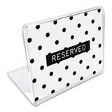 Universal® Mini Table-Top Sign, 1.5 x 2, Clear (UNV76861) Pack of 10