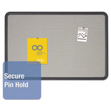 Quartet® Contour Fabric Bulletin Board, 36 x 24, Gray Surface, Black Plastic Frame (QRT7693G) Each