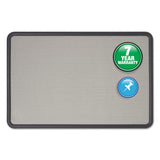 Quartet® Contour Fabric Bulletin Board, 48 x 36, Gray Surface, Black Plastic Frame (QRT7694G) Each