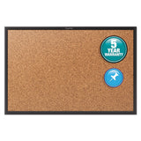 Quartet® Classic Series Cork Bulletin Board, 36 x 24, Tan Surface, Black Aluminum Frame (QRT2303B) Each