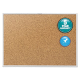 Quartet® Classic Series Cork Bulletin Board, 60 x 36, Tan Surface, Silver Anodized Aluminum Frame (QRT2305) Each