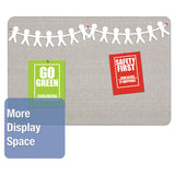 Quartet® Oval Office Fabric Board, 36 x 24, Gray Surface (QRT7683G) Each