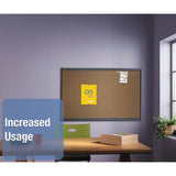 Quartet® Prestige Bulletin Board, Brown Graphite-Blend Surface, 48 x 36, Graphite Gray Aluminum Frame (QRTB244G) Each