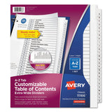 Avery® Customizable TOC Ready Index Black and White Dividers, 26-Tab, A to Z, 11 x 9.25, 1 Set (AVE11166) Each