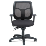 Eurotech Apollo Multi-Function Mesh Task Chair, Supports Up to 250 lb, 18.9" to 22.4" Seat Height, Silver Seat/Back, Black Base (EUTMFT945SL)