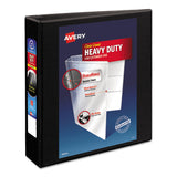 Avery® Heavy-Duty Non Stick View Binder with DuraHinge and Slant Rings, 3 Rings, 2" Capacity, 11 x 8.5, Black, (5500) (AVE05500) Each