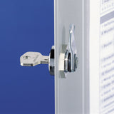Durable® Locking Key Cabinet, 54-Key, Brushed Aluminum, Silver, 11.75 x 4.63 x 11 (DBL195323) Each