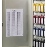 Durable® Locking Key Cabinet, 72-Key, Brushed Aluminum, Silver, 11.75 x 4.63 x 15.75 (DBL195523) Each