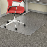 Alera® Occasional Use Studded Chair Mat for Flat Pile Carpet, 46 x 60, Rectangular, Clear (ALEMAT4660CFPR) Each