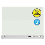 Quartet® Desktop Magnetic Glass Dry-Erase Panel, 23 x 17, White Surface (QRTGDP1723W) Each