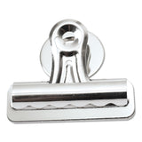 Universal® Bulldog Magnetic Clips, Medium, Nickel, 12/Pack (UNV31261) Pack of 12
