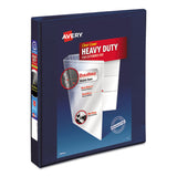 Avery® Heavy-Duty View Binder with DuraHinge and One Touch EZD Rings, 3 Rings, 1" Capacity, 11 x 8.5, Navy Blue (AVE79809) Each