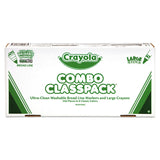 Crayola® Crayon and Ultra-Clean Washable Marker Classpack, 8 Colors, 128 Each Crayons/Markers, 256/Box (CYO523348) Box of 256