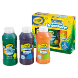 Crayola® Washable Fingerpaint Pack, 3 Assorted Bright Colors, 8 oz Tube, 3/Box (CYO551311) Each