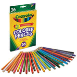 Crayola® Long-Length Colored Pencil Set, 3.3 mm, 2B, Assorted Lead and Barrel Colors, 24/Pack (CYO684024) Pack of 24