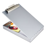 Saunders Redi-Rite Aluminum Storage Clipboard, 1" Clip Capacity, Holds 8.5 x 11 Sheets, Silver (SAU11017) Each