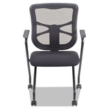 Alera® Alera Elusion Mesh Nesting Chairs with Padded Arms, Supports Up to 275 lb, 18.11" Seat Height, Black, 2/Carton (ALEEL4914) Case of 2