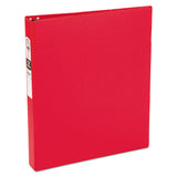 Avery® Economy Non-View Binder with Round Rings, 3 Rings, 1" Capacity, 11 x 8.5, Red, (3310) (AVE03310) Each