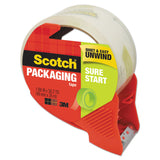 Scotch® Sure Start Packaging Tape with Dispenser, 3" Core, 1.88" x 38.2 yds, Clear (MMM3450SRD) 1 Roll
