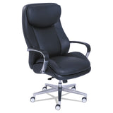 La-Z-Boy® Commercial 2000 Big/Tall Executive Chair, Supports Up to 400 lb, 20.5" to 23.5" Seat Height, Black Seat/Back, Silver Base (LZB48968) Each
