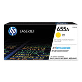HP HP 655A, (CF452A) Yellow Original LaserJet Toner Cartridge (HEWCF452A) Each