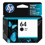 HP HP 64, (N9J90AN) Black Original Ink Cartridge (HEWN9J90AN) Each