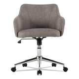 Alera® Alera Captain Series Mid-Back Chair, Supports Up to 275 lb, 17.5" to 20.5" Seat Height, Gray Tweed Seat/Back, Chrome Base (ALECS4251) Each