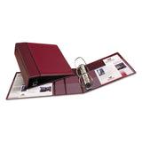 Avery® Heavy-Duty Non-View Binder with DuraHinge and Locking One Touch EZD Rings, 3 Rings, 4" Capacity, 11 x 8.5, Maroon (AVE79364) Each
