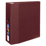 Avery® Heavy-Duty Non-View Binder with DuraHinge, Three Locking One Touch EZD Rings and Thumb Notch, 5" Capacity, 11 x 8.5, Maroon (AVE79366) Each