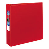 Avery® Heavy-Duty Non-View Binder with DuraHinge and One Touch EZD Rings, 3 Rings, 2" Capacity, 11 x 8.5, Red (AVE79582) Each