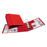 Avery® Heavy-Duty Non-View Binder with DuraHinge and Locking One Touch EZD Rings, 3 Rings, 4" Capacity, 11 x 8.5, Red (AVE79584) Each