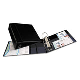 Avery® Heavy-Duty Non-View Binder with DuraHinge and Locking One Touch EZD Rings, 3 Rings, 4" Capacity, 11 x 8.5, Black (AVE79984) Each