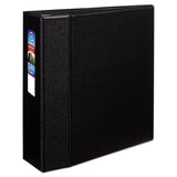 Avery® Heavy-Duty Non-View Binder with DuraHinge and Locking One Touch EZD Rings, 3 Rings, 4" Capacity, 11 x 8.5, Black (AVE79984) Each