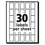 Avery® Removable Multi-Use Labels, Handwrite Only, 0.63 x 0.88, White, 30/Sheet, 35 Sheets/Pack, (5424) (AVE05424) Pack of 1000