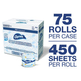 Charmin® Commercial Bathroom Tissue, Septic Safe, Individually Wrapped, 2-Ply, White, 450 Sheets/Roll, 75 Rolls/Carton (PGC71693) Case of 75